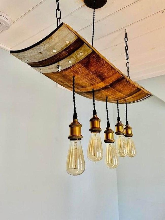 Whiskey Barrel Wood Pendant
