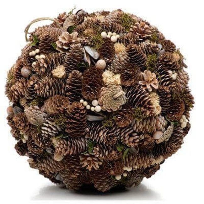Brown Pine Cone Sphere