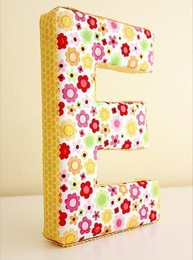 Oversized Fabric Letters Wall Display