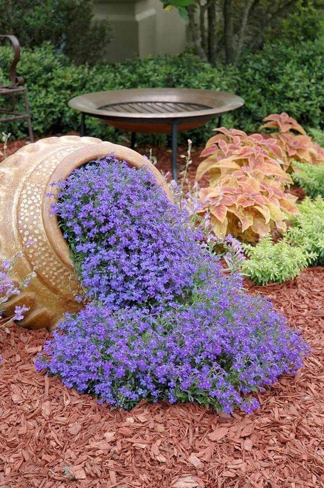 Spilled Purple Petals Garden Statement