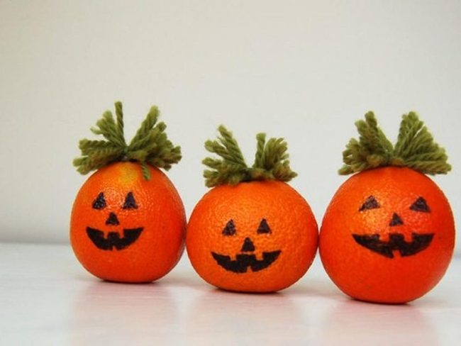 Orange Fruit Jack-O'-Lanterns