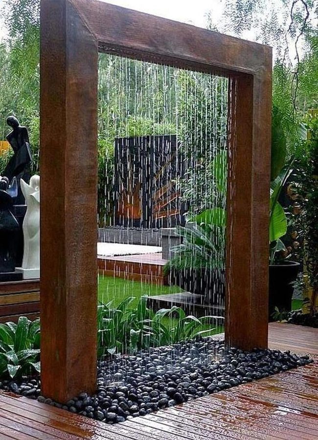 Reclaimed Wood Water Feature