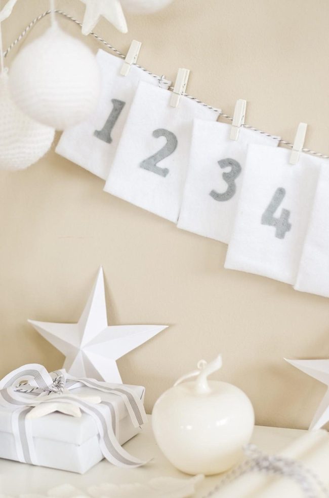 Cream Wall Numbers With Ceramic Fruit