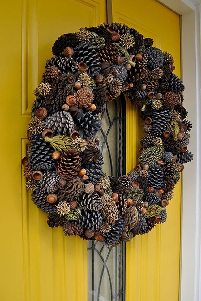 Painted Pine Cone Wreaths