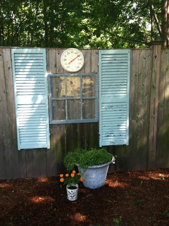 Layered Reclaimed Windows Wall