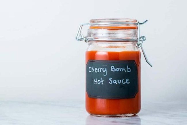 Homemade Cherry Bomb Hot Sauce