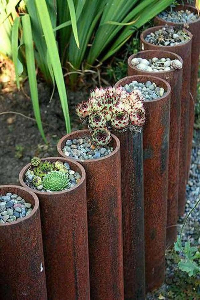 Weathered Metal Pipe Borders
