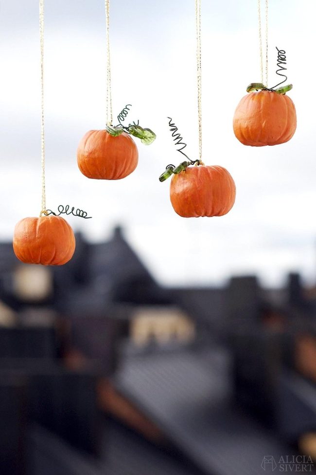 Orange Gourds On Strings
