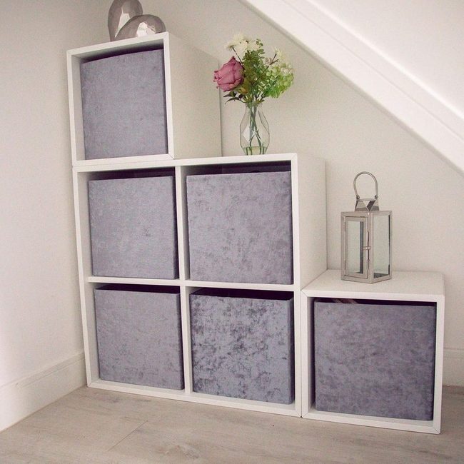 White Modular Storage Stairs