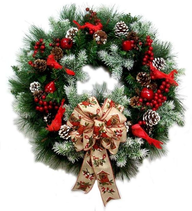 Snowy Pinecone Winter Wreath