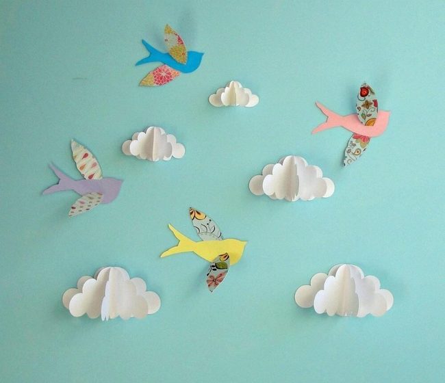 Colorful Paper Birds Craft