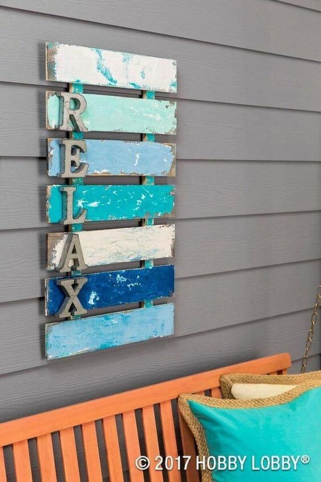 Ocean Blue Wooden Letters