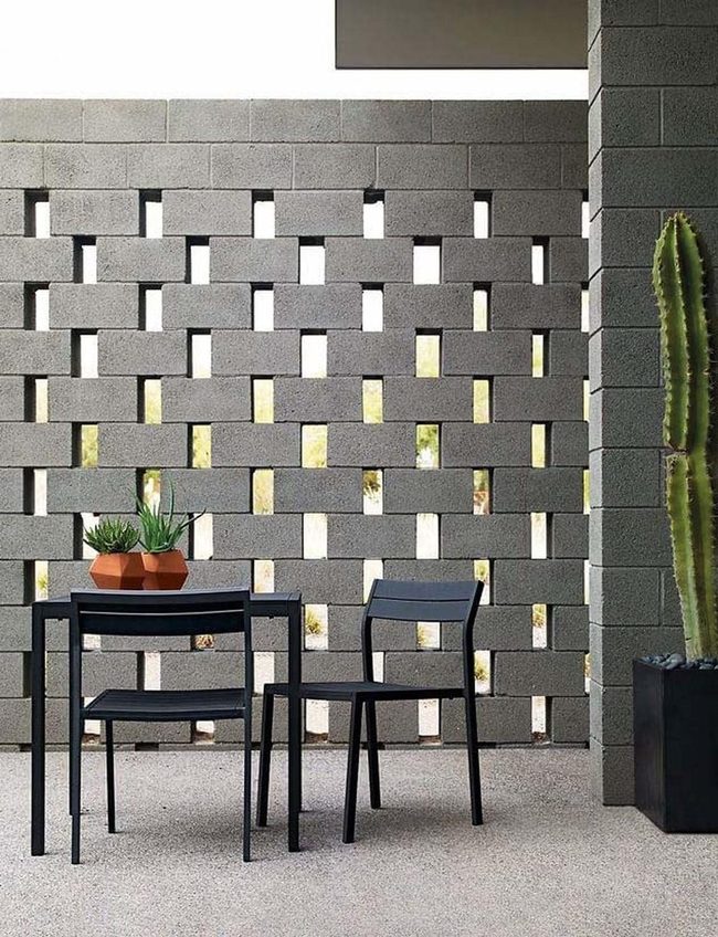 Concrete Block Privacy Walls