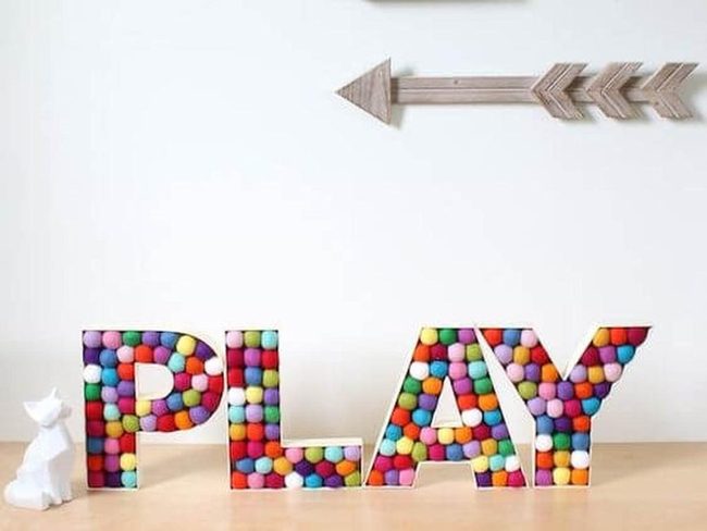 Colorful Letters With Direction Arrow