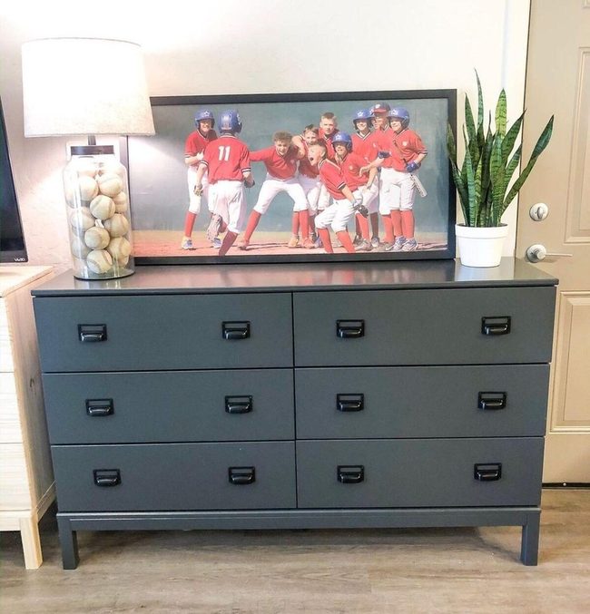 Industrial Metal Hardware Dresser Makeover