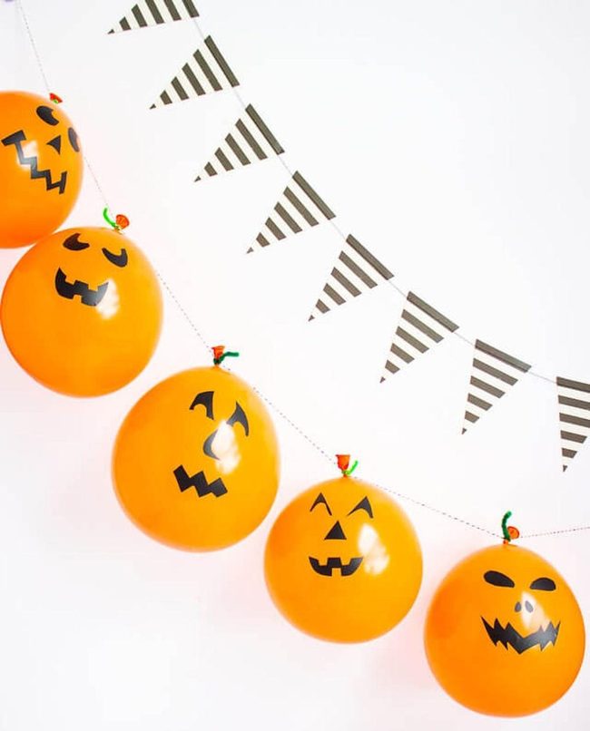 Goofy Balloon Jack O'Lanterns