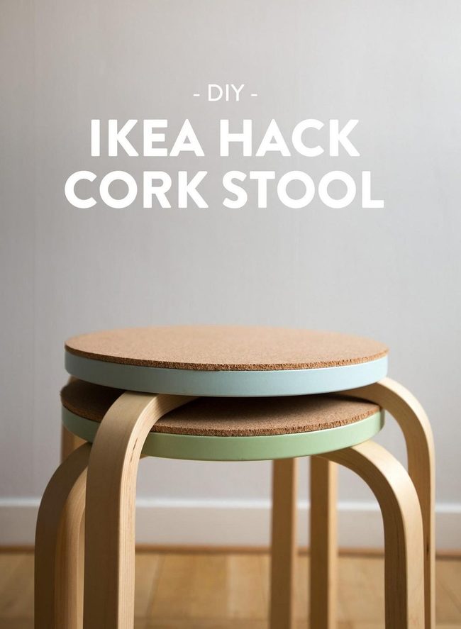 Cork Seats With Curved Wood Legs
