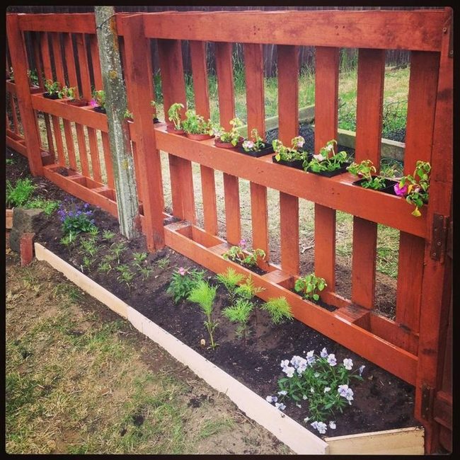 Mahogany Fence Garden Oasis