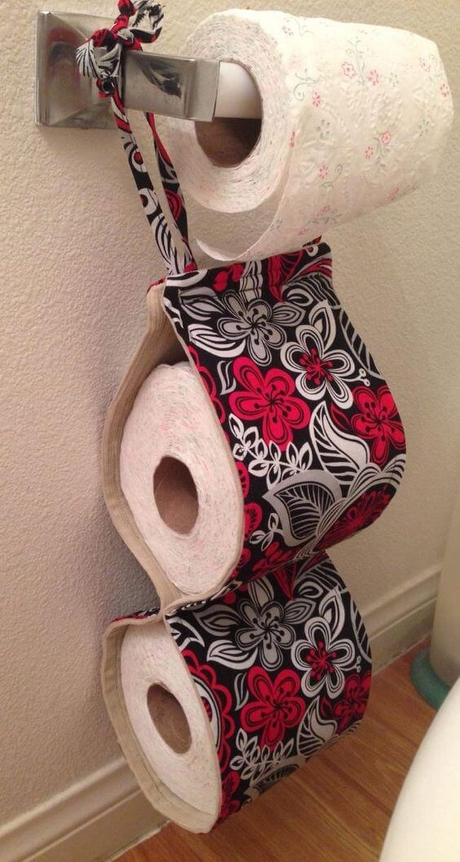 Red Floral Fabric Organizer