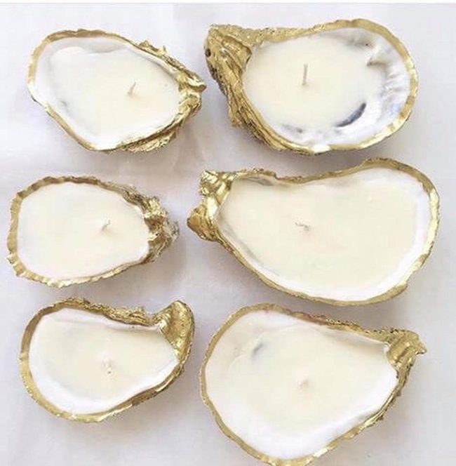Golden Shell Candleholders