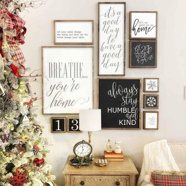 Red Flocked Tree White Ornaments