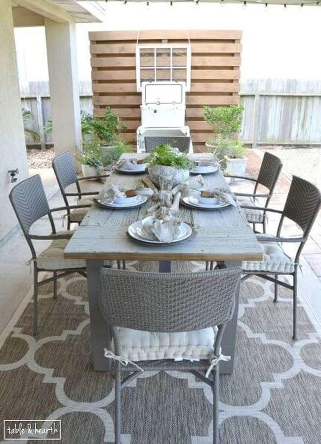 Weathered Wood Outdoor Dining