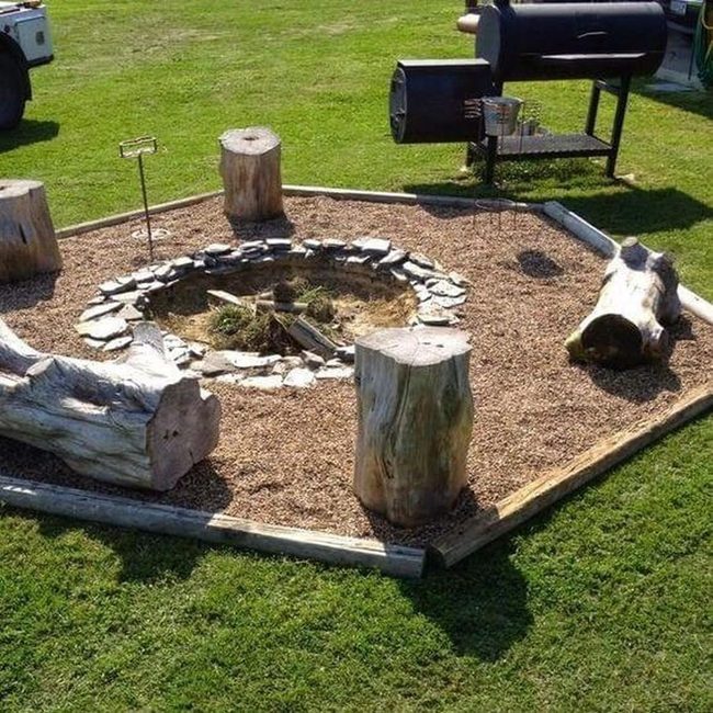 Raw Wood Garden Logs