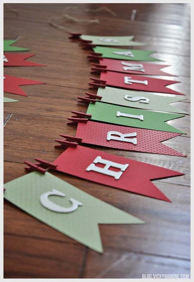 Ivory Letters Red Green Christmas