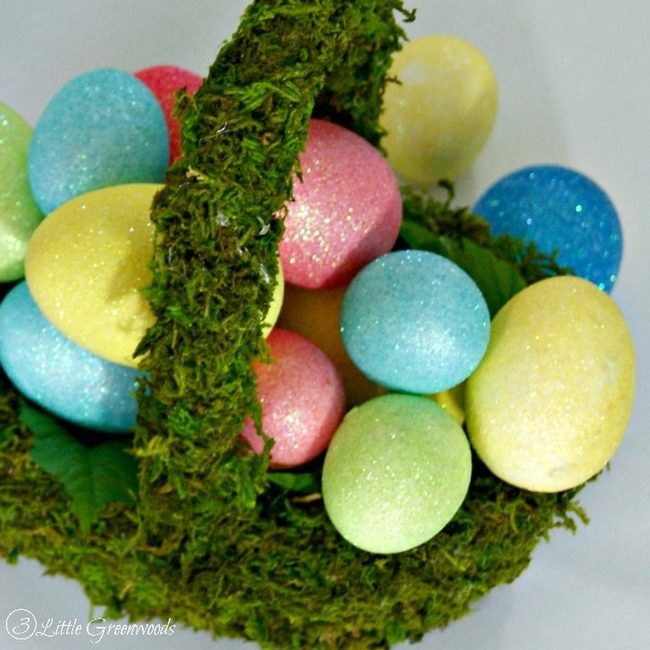 Moss Green Easter Sparkle