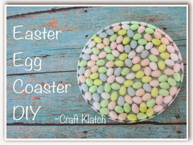 Pastel Egg Coasters Spring Décor