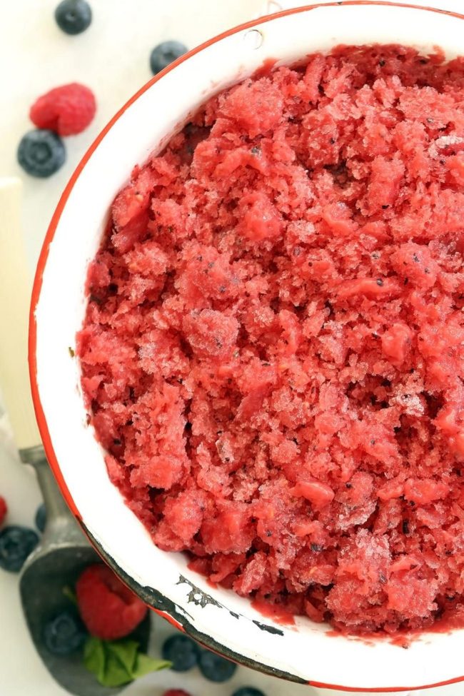 Deep Red Frozen Crystals