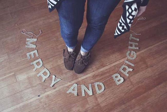 Glitter Letter Sentiment Garland