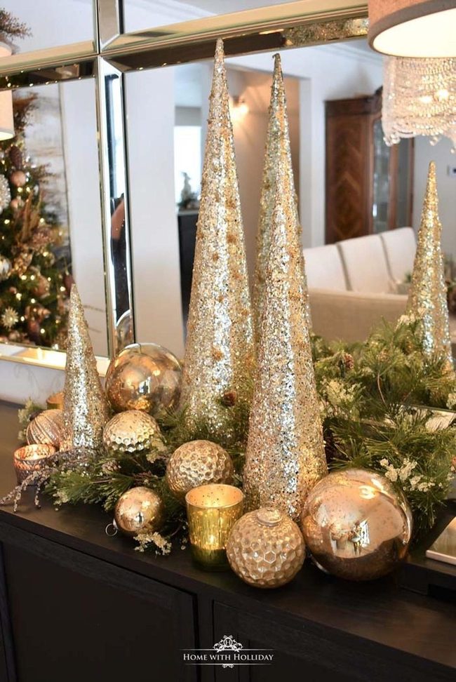 Shimmering Cones With Pine Branches