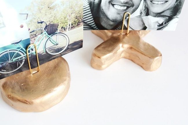 Golden Metal Photo Stands