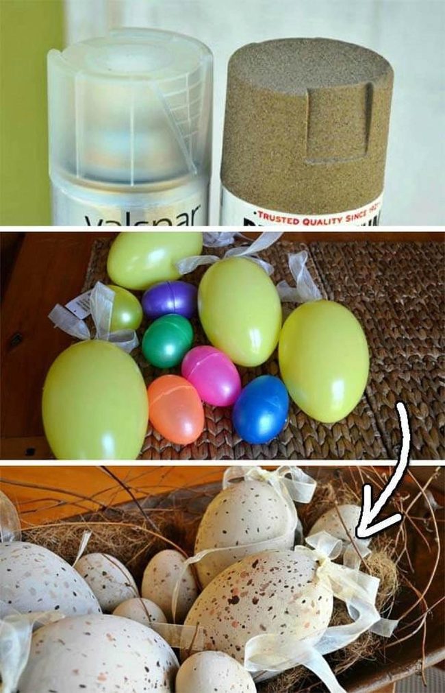Colorful Painted Eggs Garden