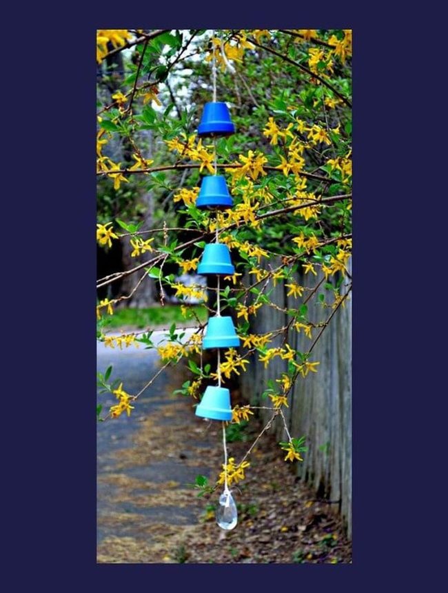 Blue Cascading Garden Pots