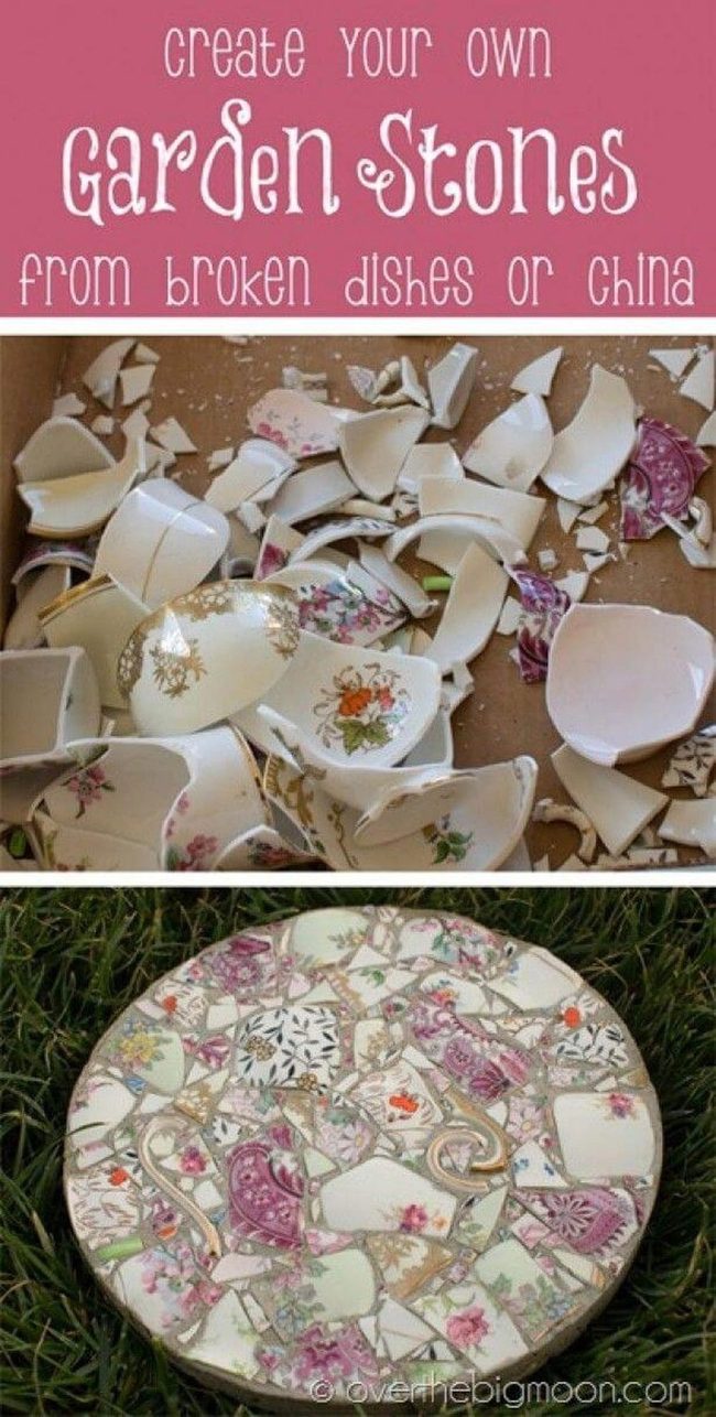 Broken China Garden Stones