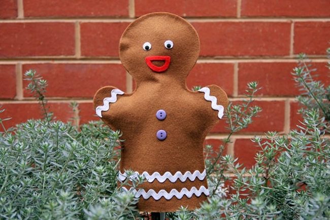 Brown Felt Gingerbread Figures