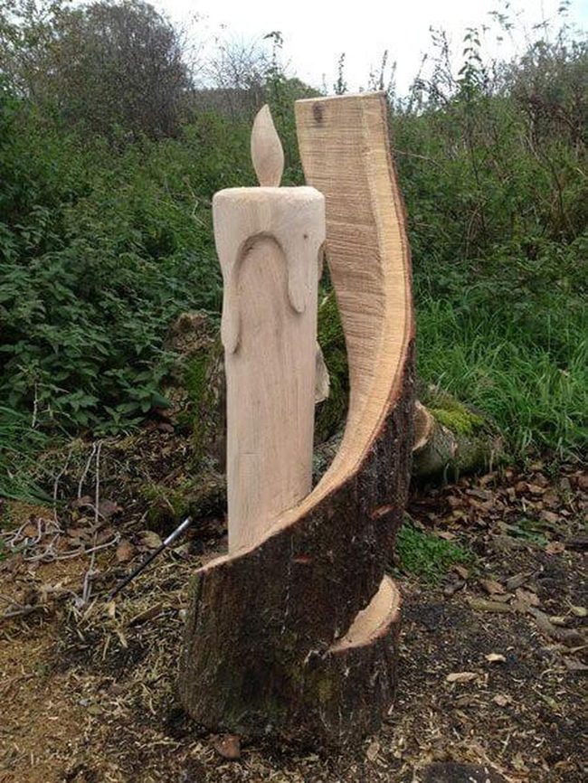 Wooden Stump Art Sculptures