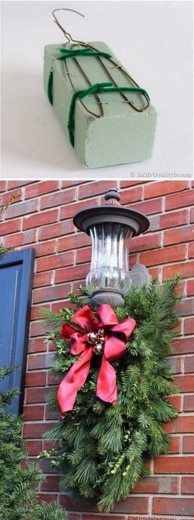 Red Ribbon Evergreen Welcome