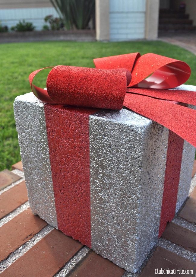 Metallic Silver Boxes Red Ribbons