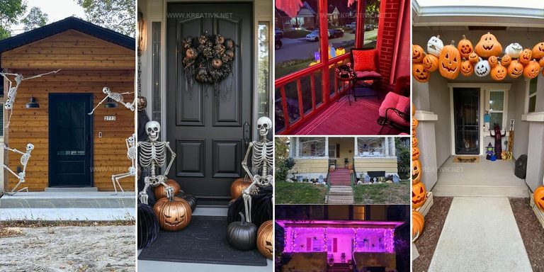 4514859 Scary Halloween Front Porch Decor