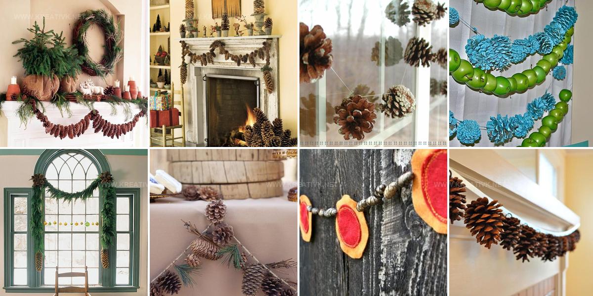 1938396 DIY Pinecone Garland Ideas