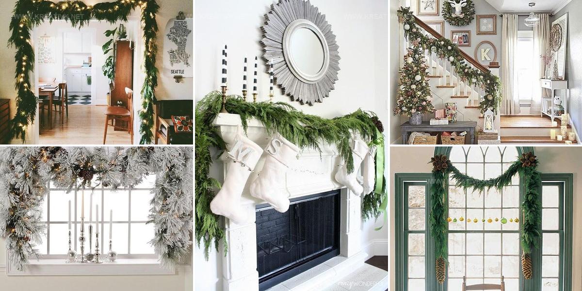 4764202 Evergreen Christmas Garland Decor Ideas