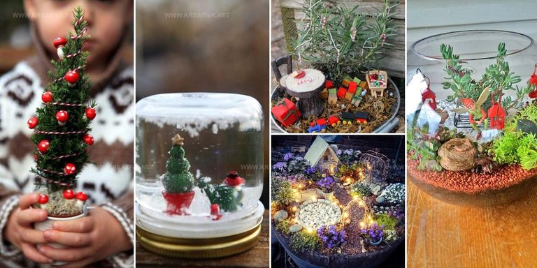 9295721 DIY Mini Christmas Fairy Garden Ideas