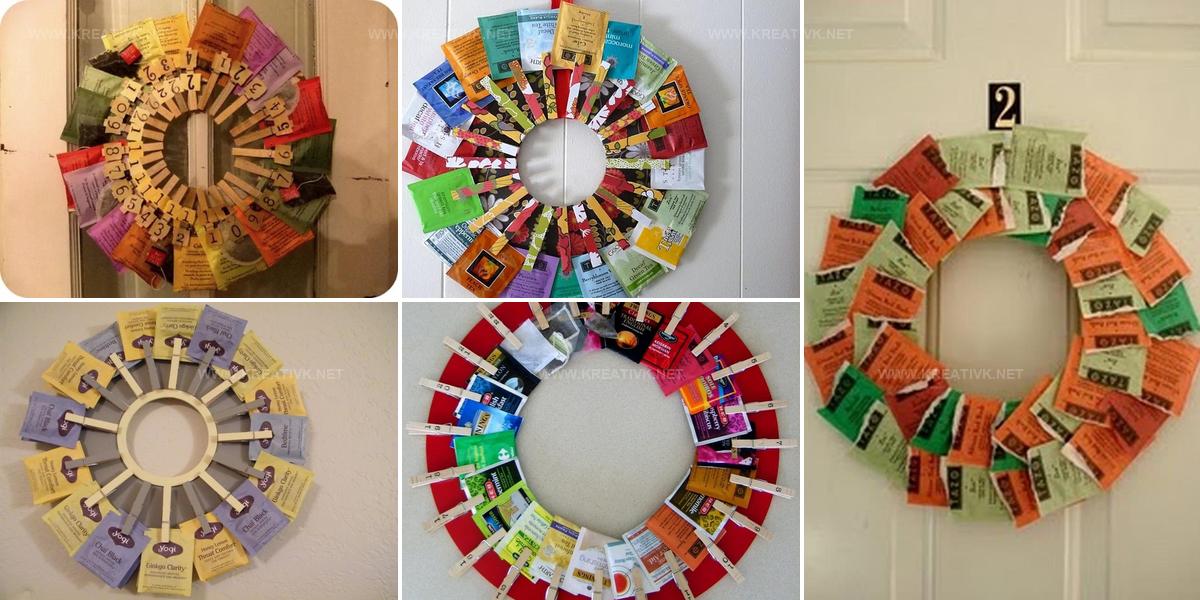 7830882 Tea Bag Wreath Ideas