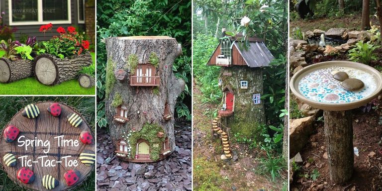 6840270 Tree Stump Garden Decor Ideas