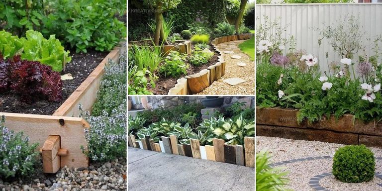 7104385 Wood Garden Bed Edging Ideas