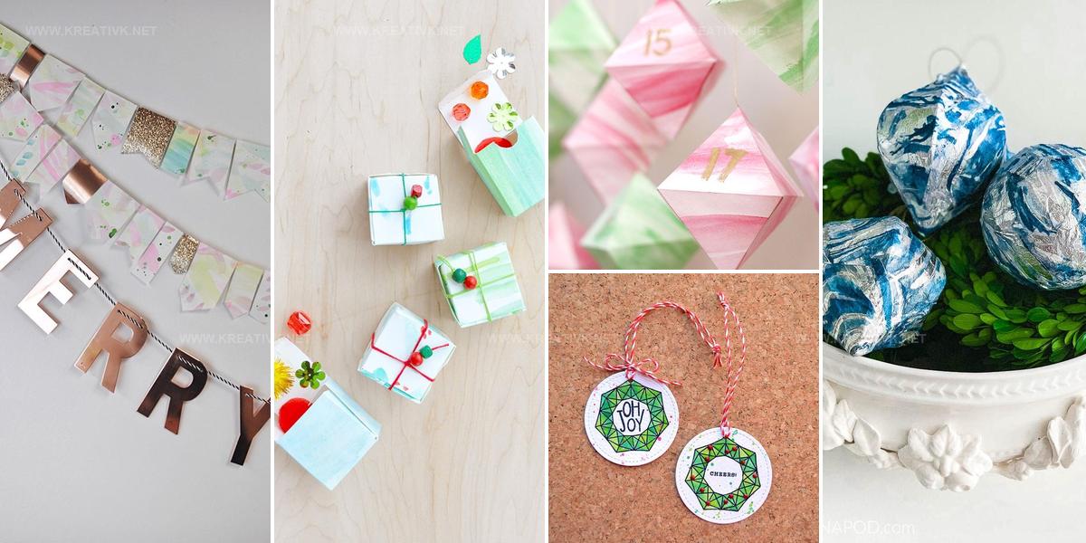7760814 DIY Watercolor Christmas Craft Ideas