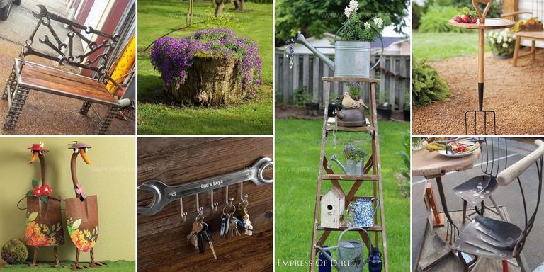 4110672 Upcycled Old Garden Tool Ideas